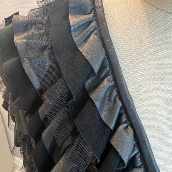 Fancy James Leather and Tulle Jacket Size M Unique Custom - Picture 6 of 9